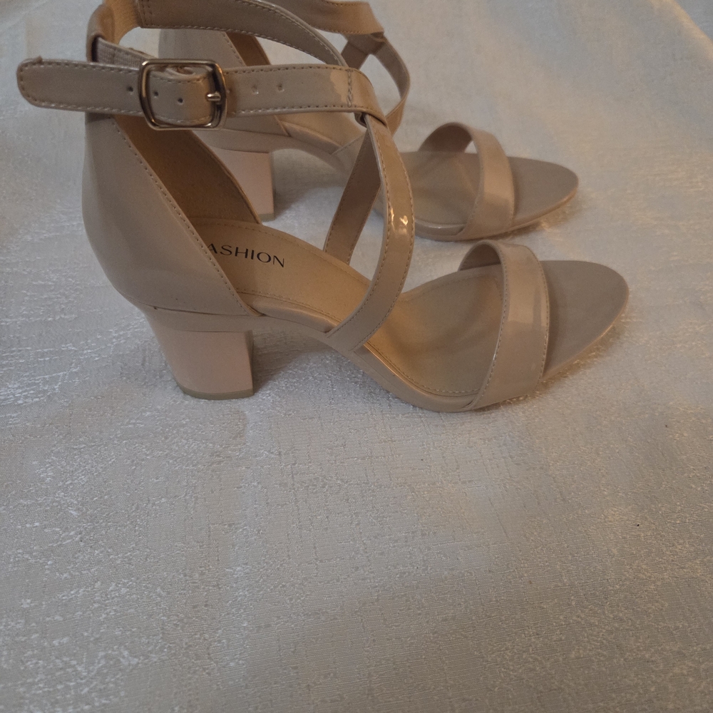 Pashion Footwear Nude Strappy Heels